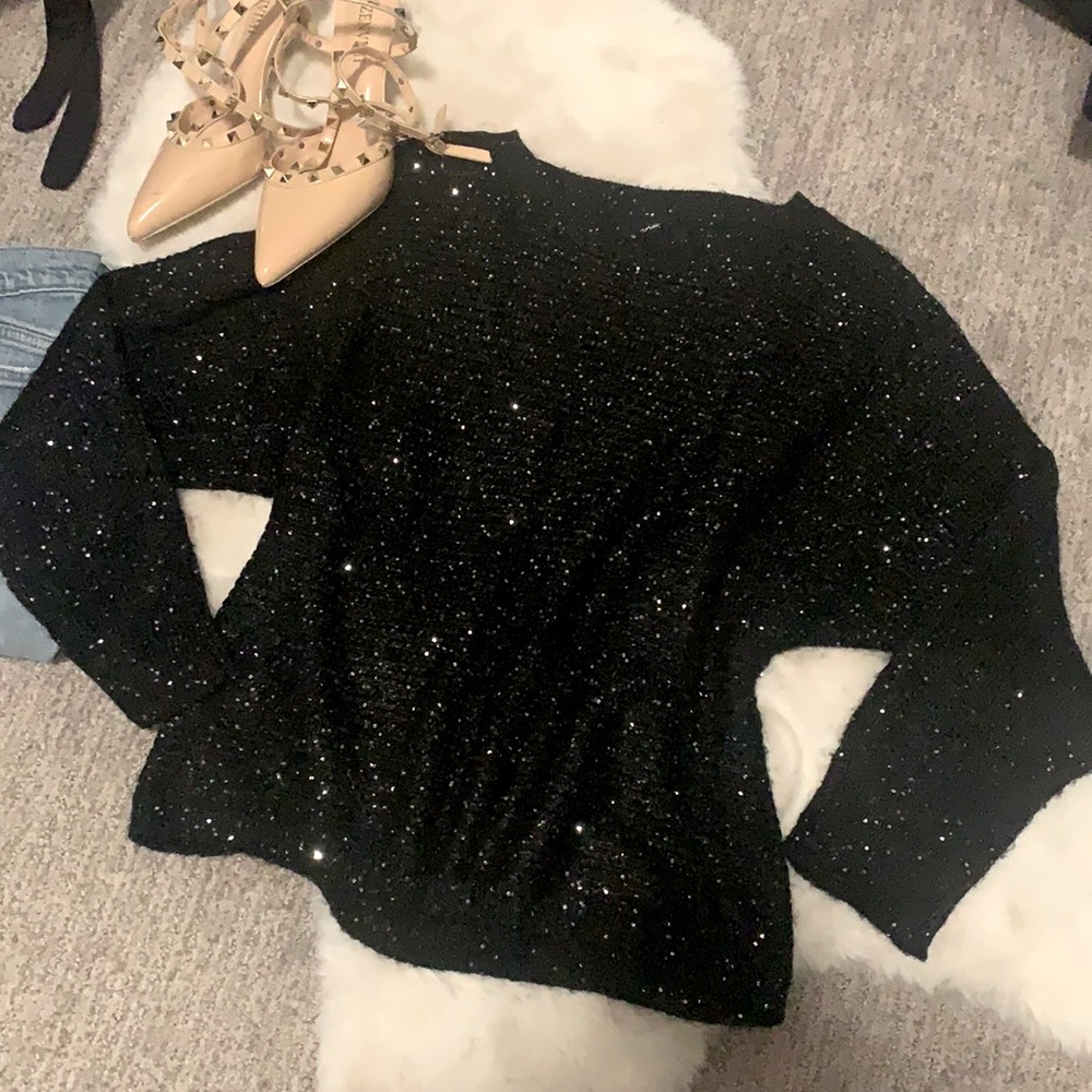 Size small black sequin sweater